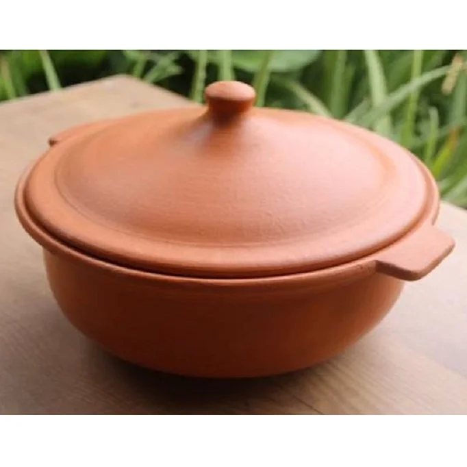 Hand Carving Round Shape Natural Earthen Clay Pot For Food Storage