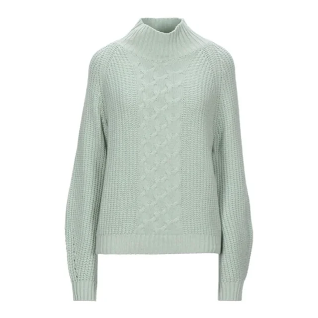 made in italy woman english stich front cables sweater cotton