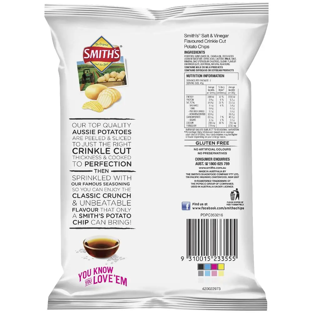 Australian Made Smiths Original Crinkle Cut Chips 45g Buy Potato