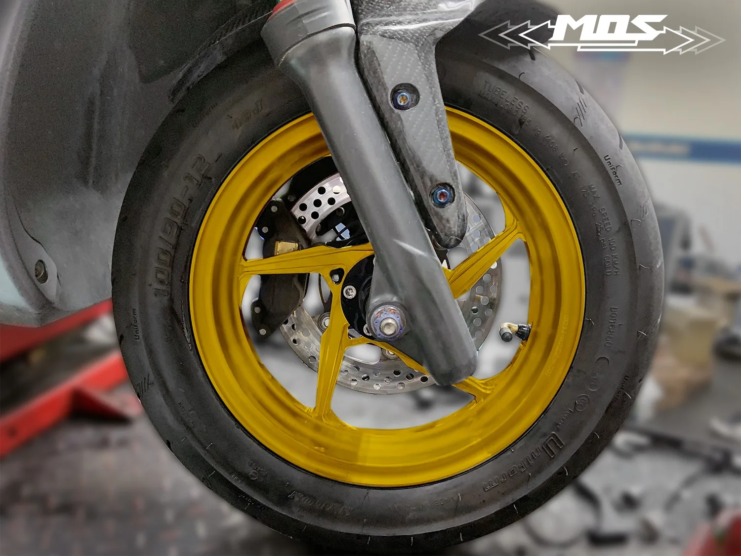 MOS кованые алюминиевый сплав мотоциклетные диски 12 дюймов для Yamaha Zuma 125 2016-2021 NON ABS
