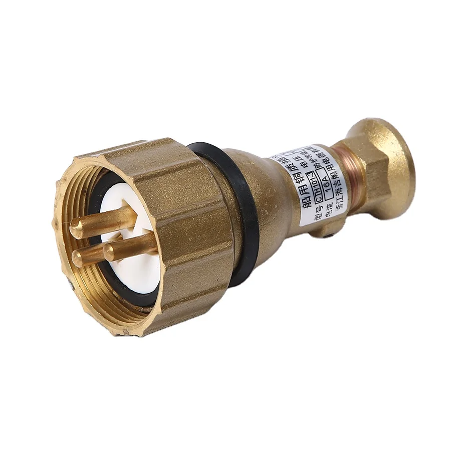 Alibaba.com: IMPA 792886 Marine Brass Plug, 3 PIN HNA Type, 250V 16A ...