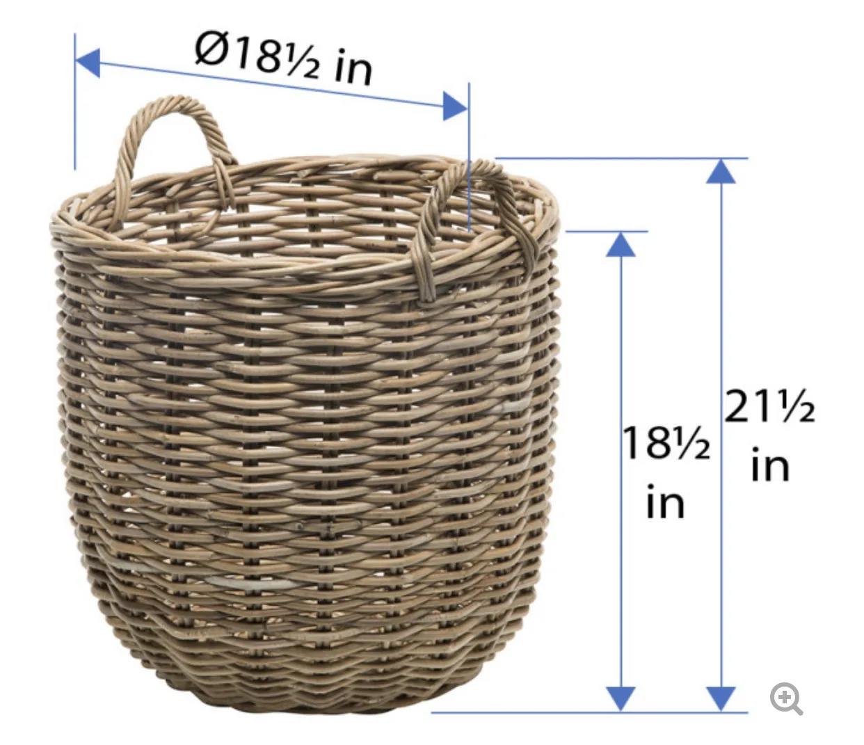 Basic Design Rattan Storage Baskets - Sustainable & Versatile