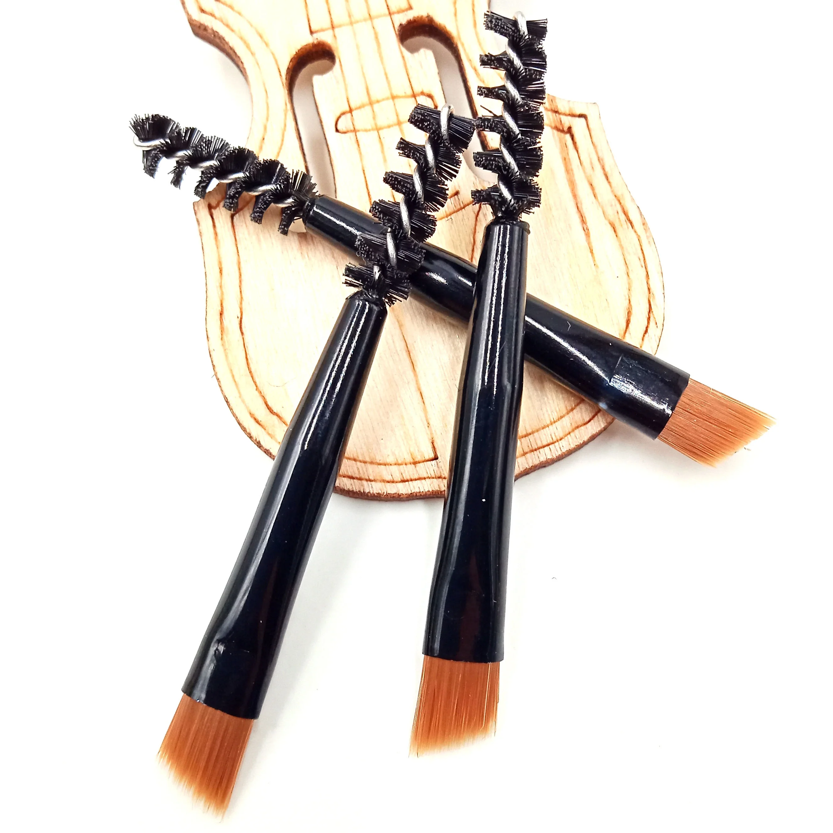 
Портативная мини-расческа для бровей с двойной головкой и косым спиральным наконечником, расческа для бровей, косметические инструменты для начинающих, веганская, черная, портативная 