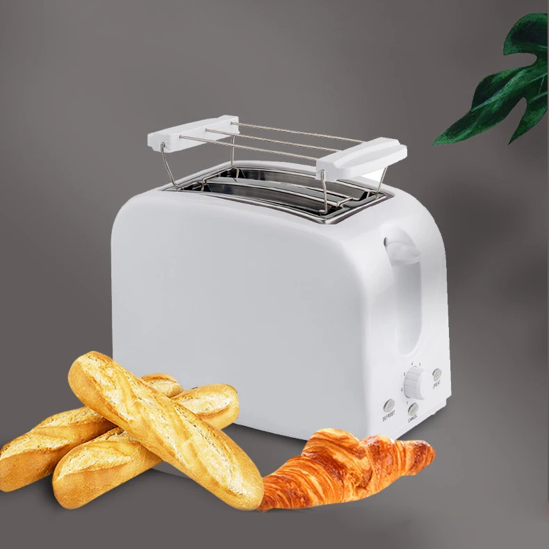 1pc Household Fully Automatic Toaster Sandwich Maker Toaster Plug White 