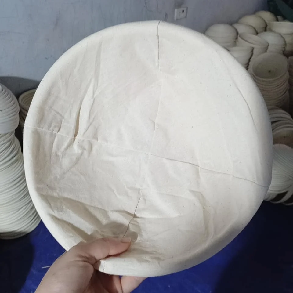 Round Bread Proofing Basket With Liner For Natural Rising Large Rattan