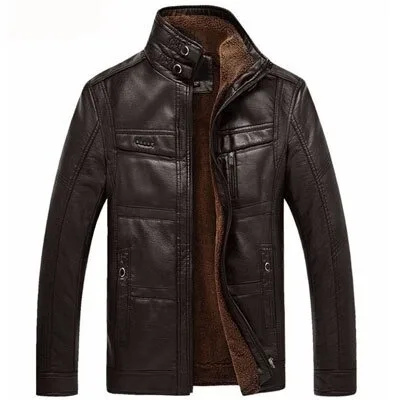 Factory Direct New Custom Genuine Leather Winter Zip Up Jackets For Men ...