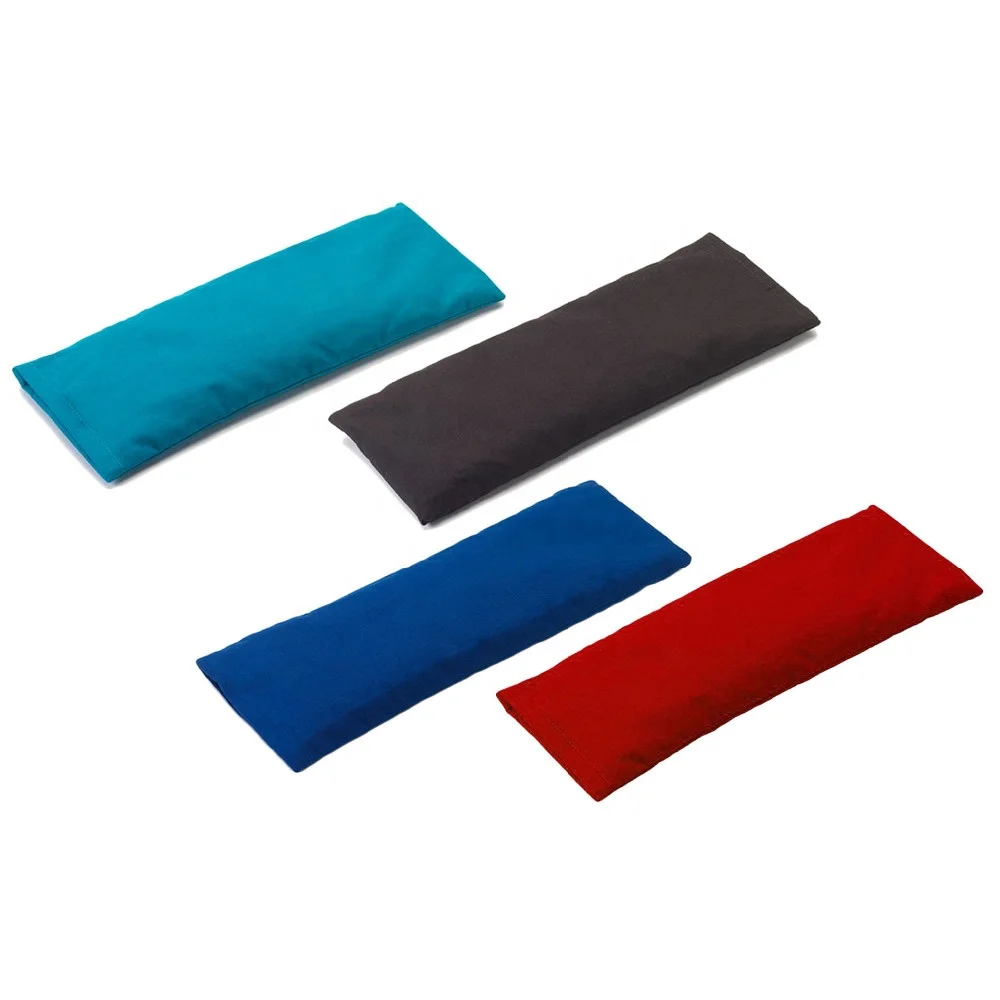 New Custom Solid Color Silk Fabric Yoga Eye Pillow Oem Adults Rectangle Luxurious Pillow At Bulk