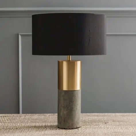 Concrete Gold Table Lamp for living Room