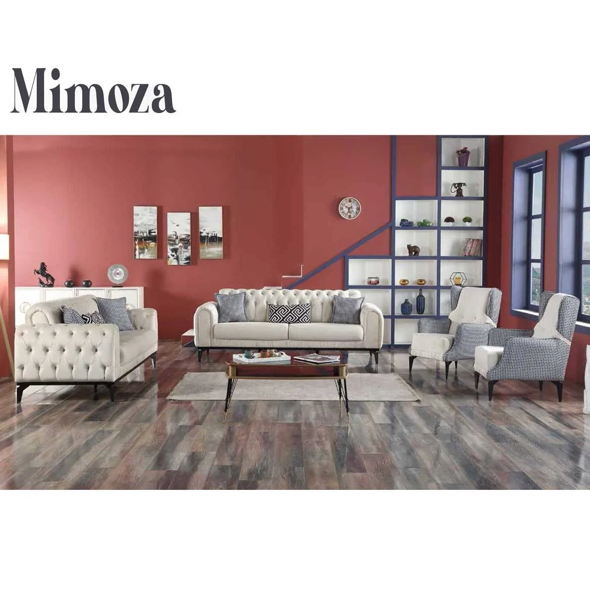 New Style Chesterfield Velvet Convertible Sleeper Sofa Traditional Home Furniture Tufted for Living Room Villa Cheap Plastic