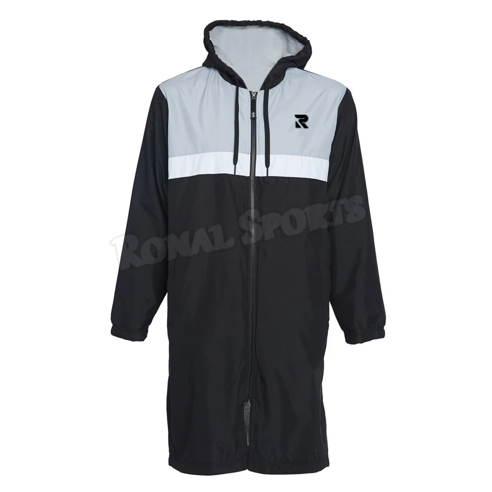 Mens Color Block Swim Parka Waterproof Parka Youth &adult Swim Parka With Fleece Lining Buy