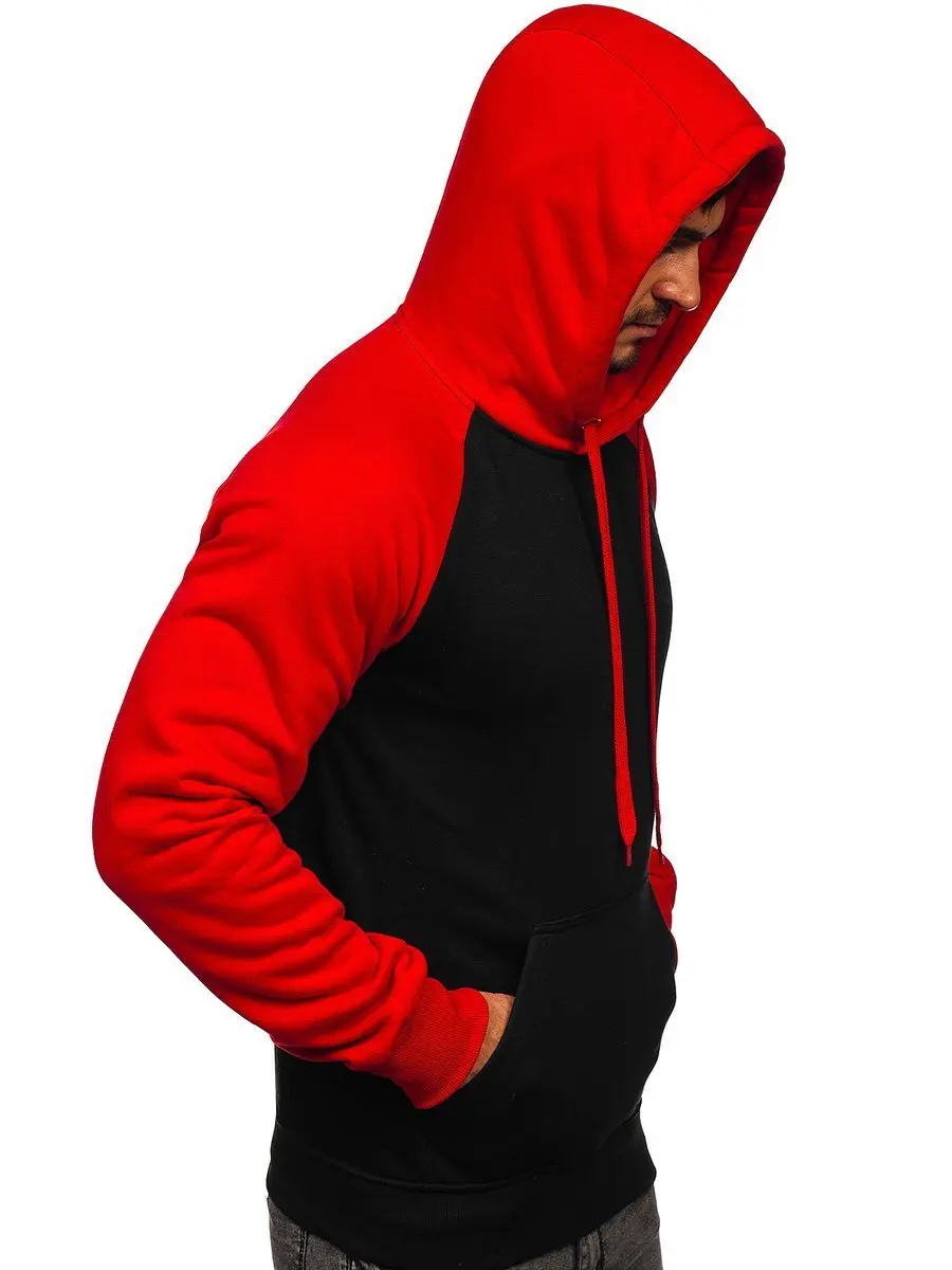 hoodie noir et rouge