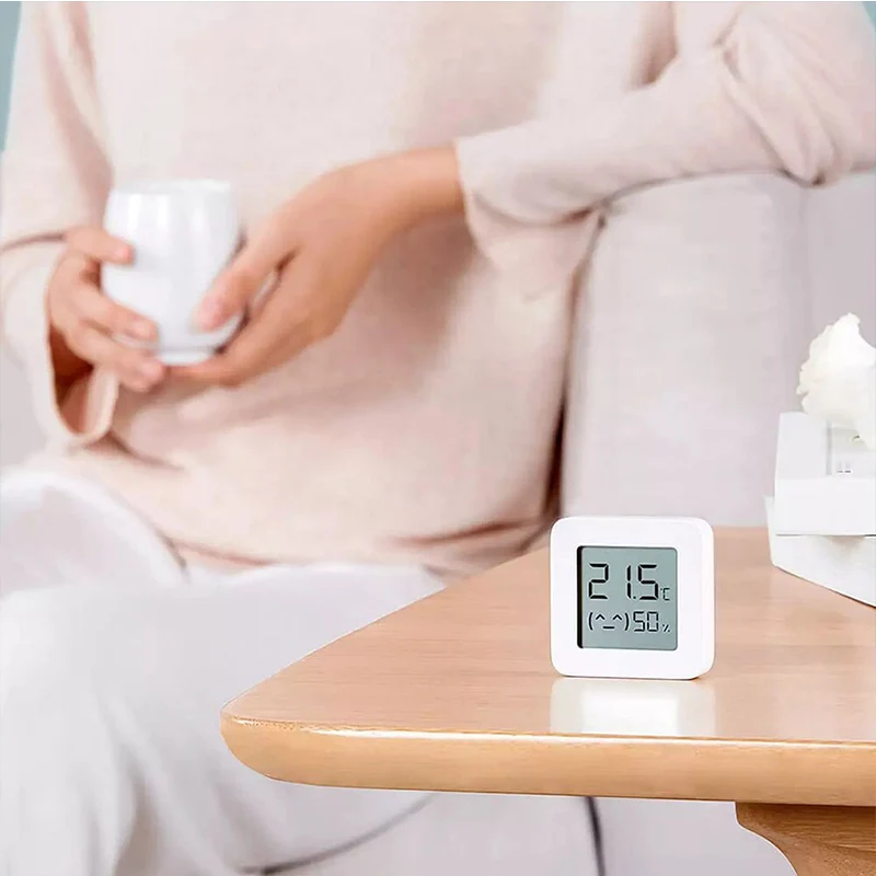 New Mi Temperature Humidity Monitor 2 Smart Digital Thermometer Hygrometer for Mijia App Temperature Humidity Monitor 2 Xiaomi