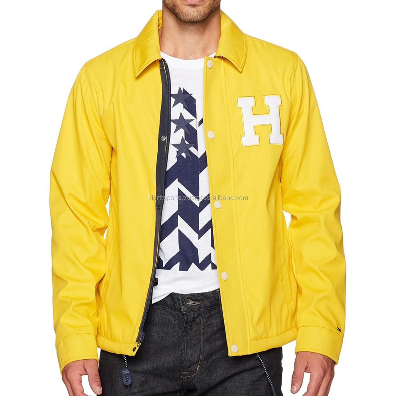 yellow coach jacket mens