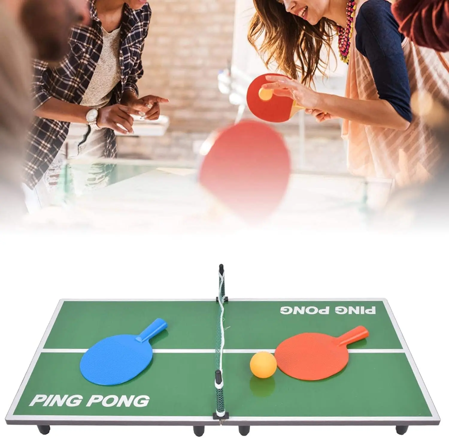 Mini Ping Pong Game Folding Table Indoor Mini Table Tennis Table Game