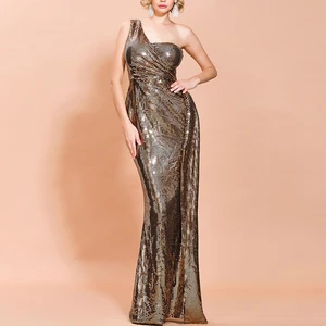 Women's New Arrivals Luxury Floor-Length Straight Natural Waist off the Shoulder Plus Size Wedding Evening Dress