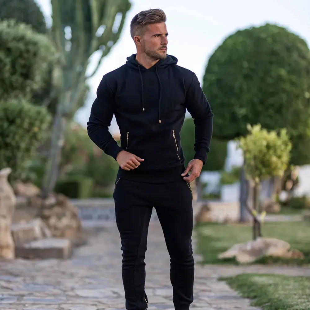 Высокое качество 100% хлопок Пользовательские толстовки для мужчин slim fit худи для бега