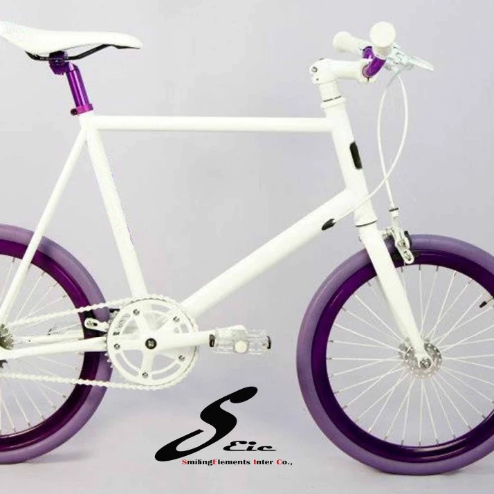 purple fixie bike