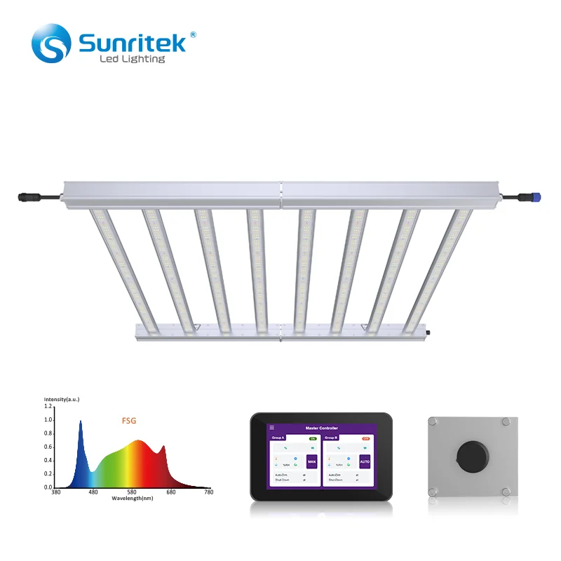 Sunritek MH8 Drop Shipping 660w Foldable Hydroponic Horticulture Indoor Led Grow Light Spectrum VS Led Grow Light samsung Lm301h