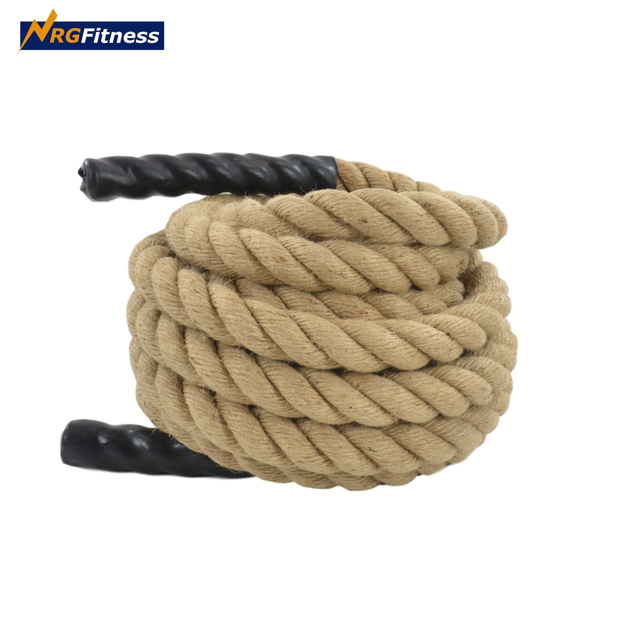 eco-friendly jute power battle rope for arm core body strength