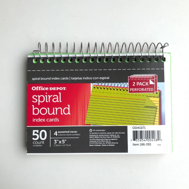 Cuaderno De Tarjetas Con Índice De Encuadernación En Espiral De Neón  Surtido De Marca Oem - Buy Encuadernado En Espiral Índice Tarjeta, Encuadernado En Espiral Tarjeta De Índice Cuaderno Planificador,Pequeño  Encuadernado En Espiral