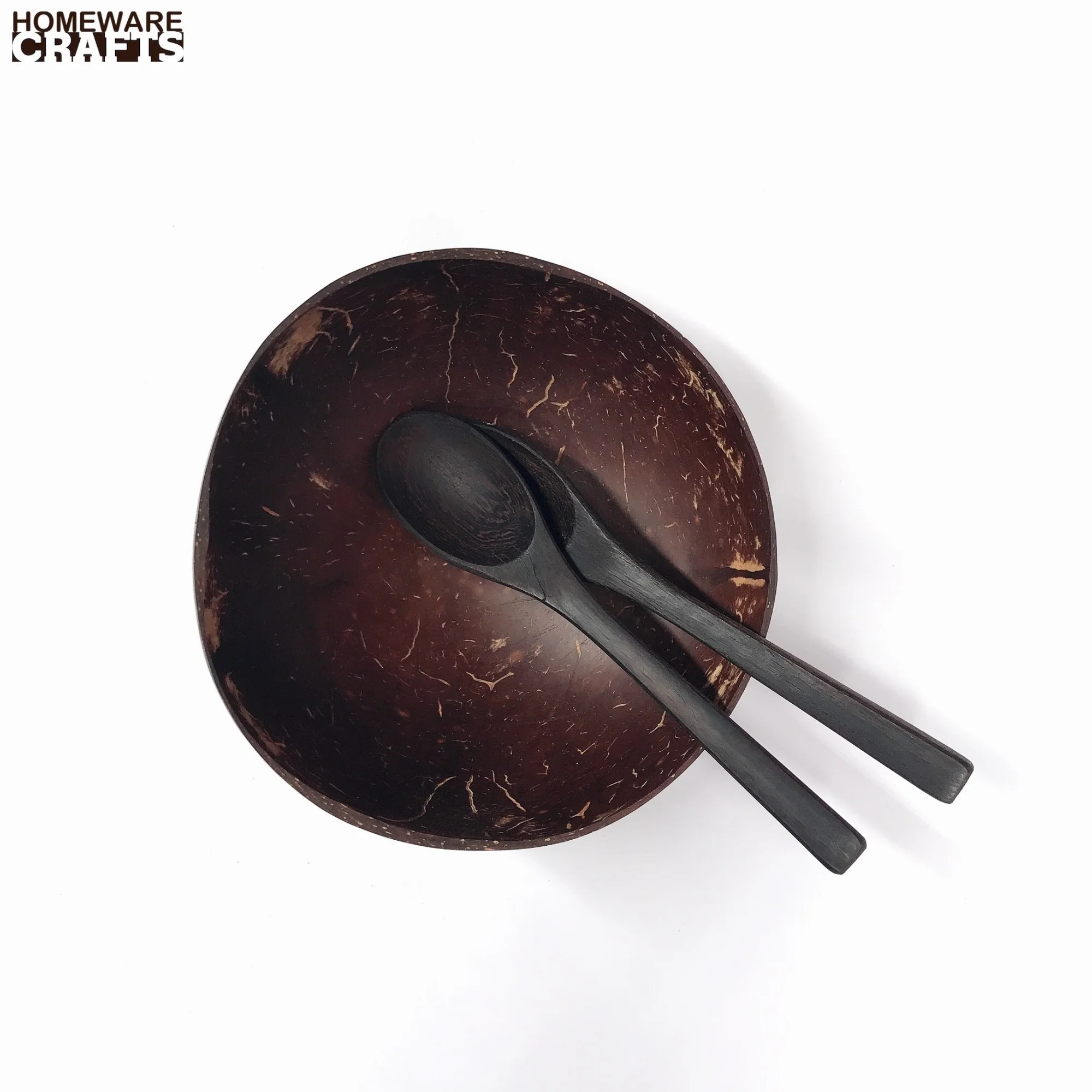 Wholesale Customized Round Tableware Set Thailand Coconut Shell Bowl for Baby and Kitchen Use for Ice Cream Serving