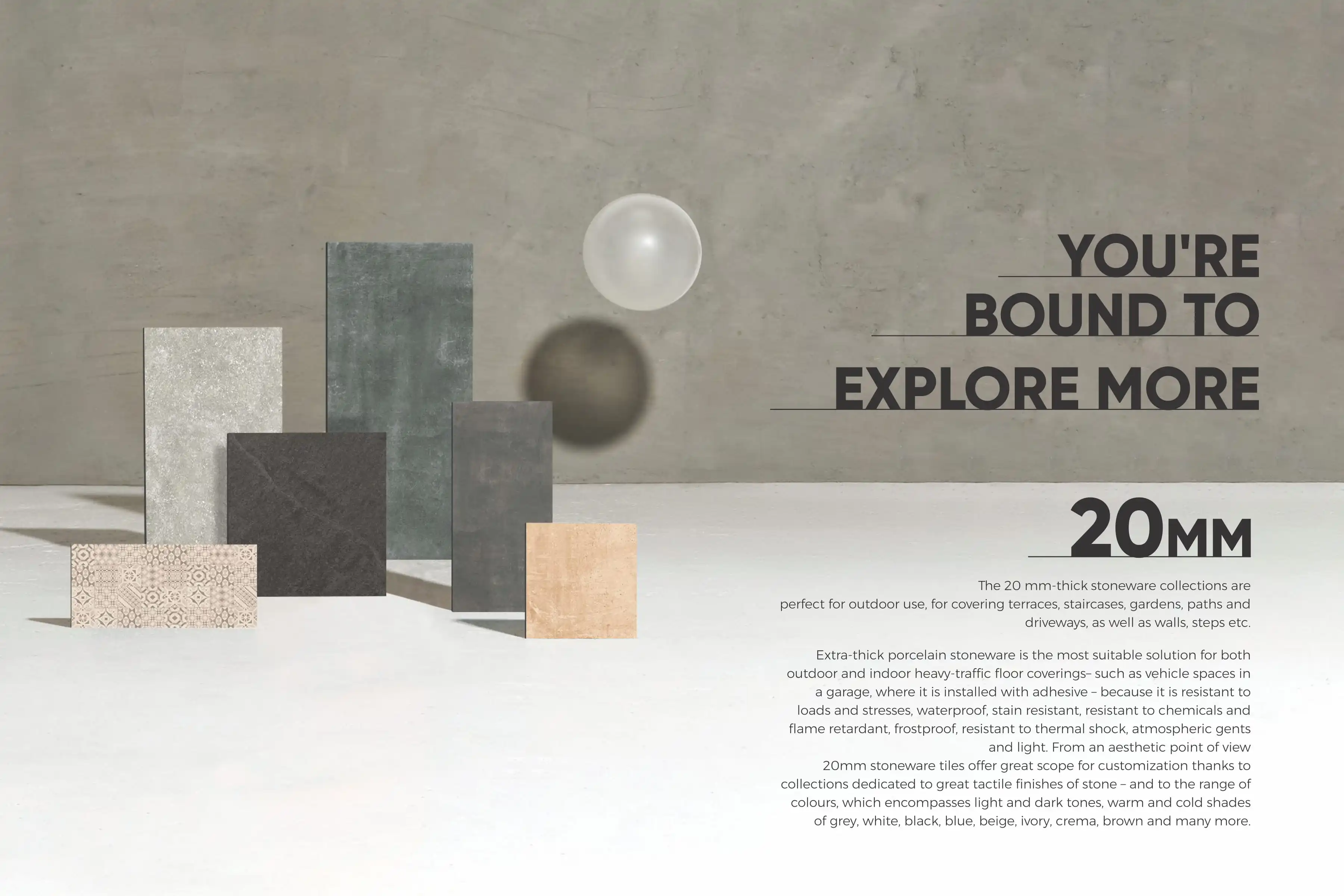 20mm Thick Outdoor Porcelain Floor Tile 2cm Thick Outdoor Garden