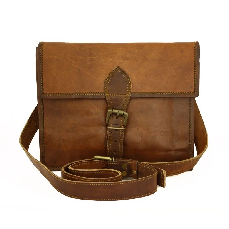 Custom Shoulder Bag Genuine Leather Small Messenger Bag Vintage Leather ...