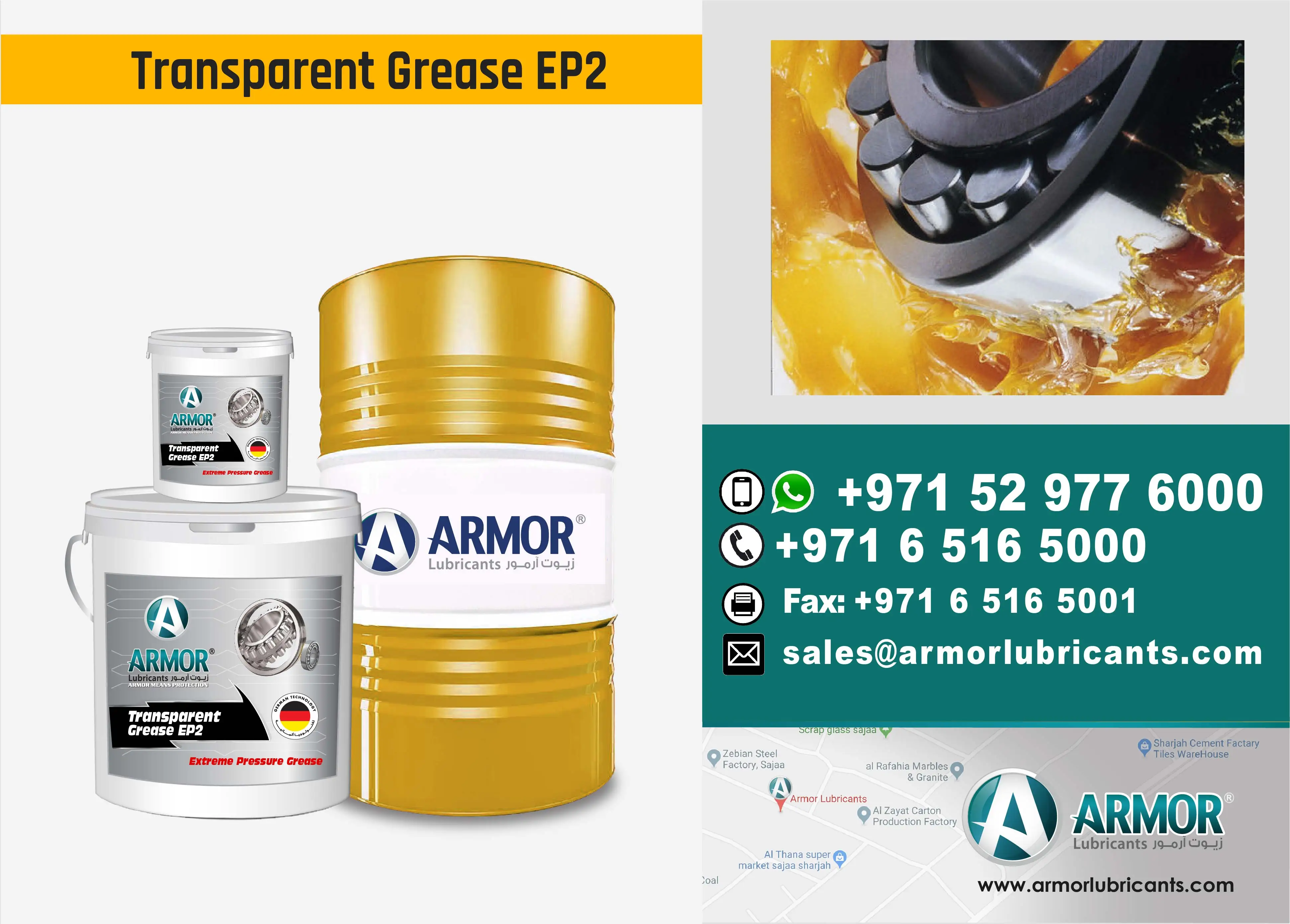 Armor Transparent Grease Ep2 Lithium Based For A Wide Range Of