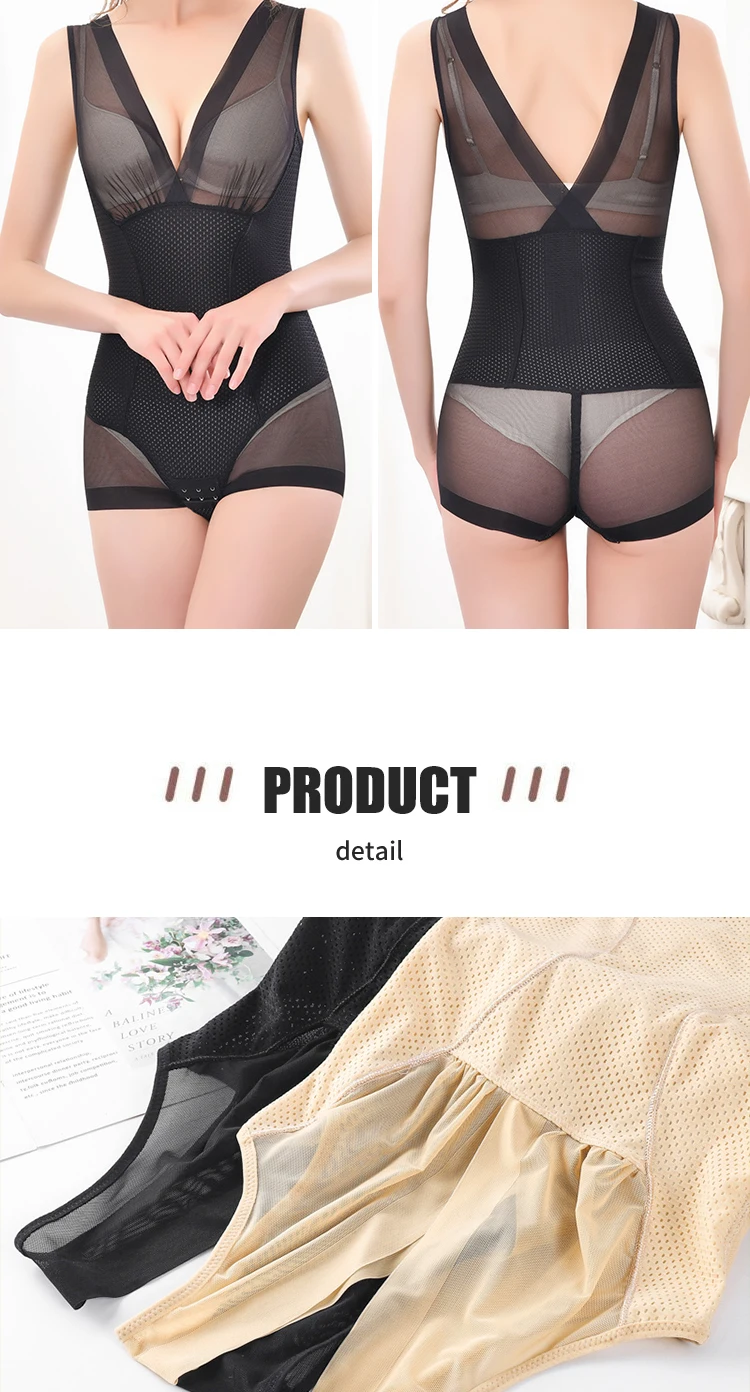 High Quality Plus Size Women Slim Tummy Tucker High Waist Trainer Shapewear Body Bodysuit Shaper With Bra supplier