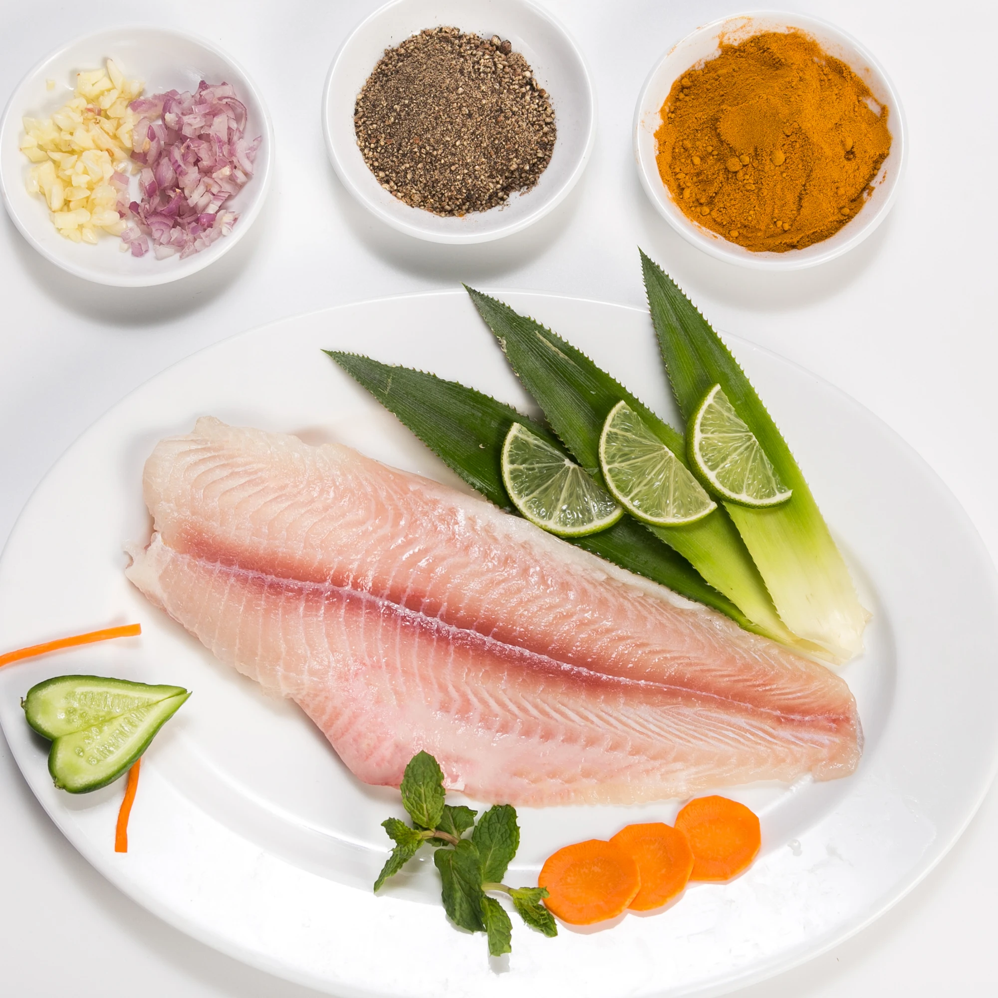 organic feature white fillet basa fish fillet untrimmed with