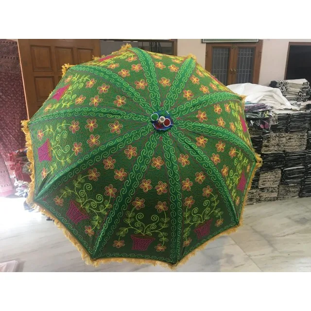 Decorative Indian Garden Umbrellas For Sale With Decorative Tassel