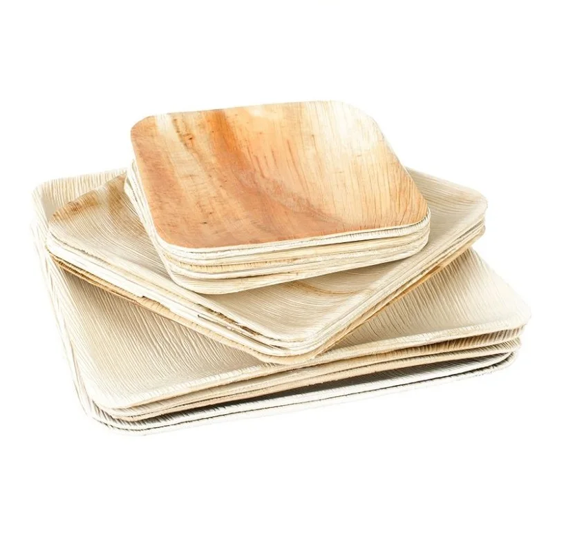 High Quality Areca Palm Leaf Plates Round And Square Buy Palm Leaf