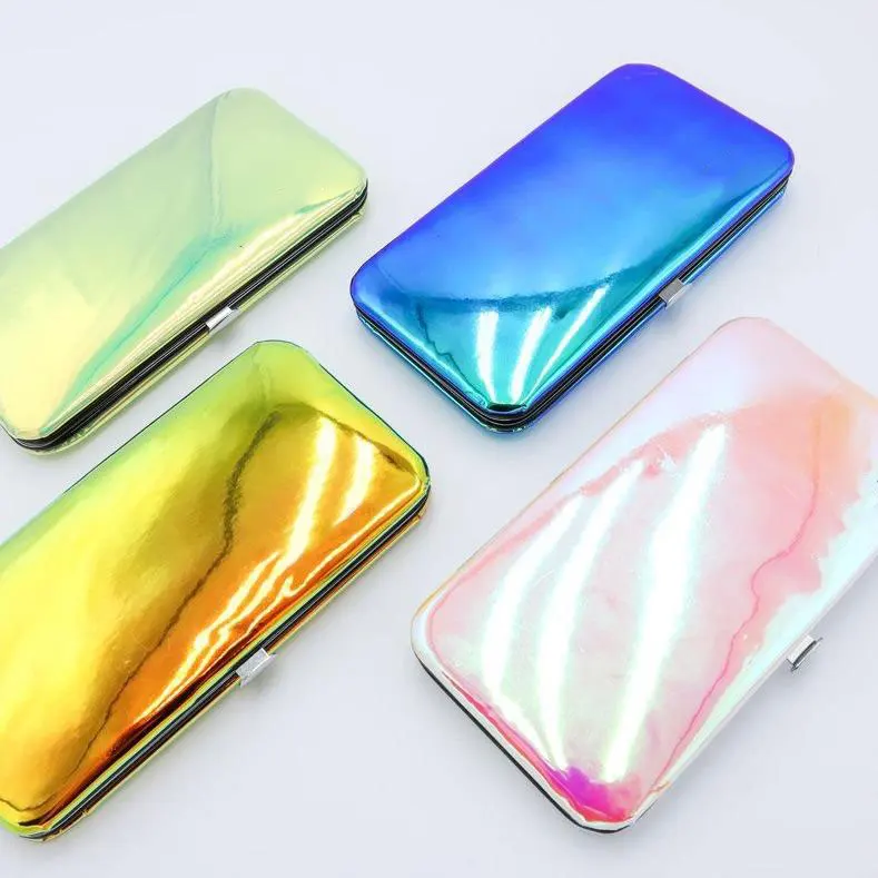 Multicolor Magnetic Case for Eyelash Tweezers Private Label Set for 3pcs & 6pcs Fiber Tip Type for Beauty Use