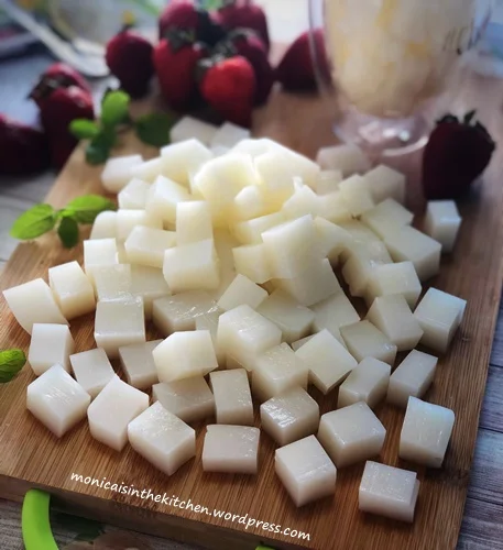 best seller lychee coconut jelly / rainbow coconut jelly