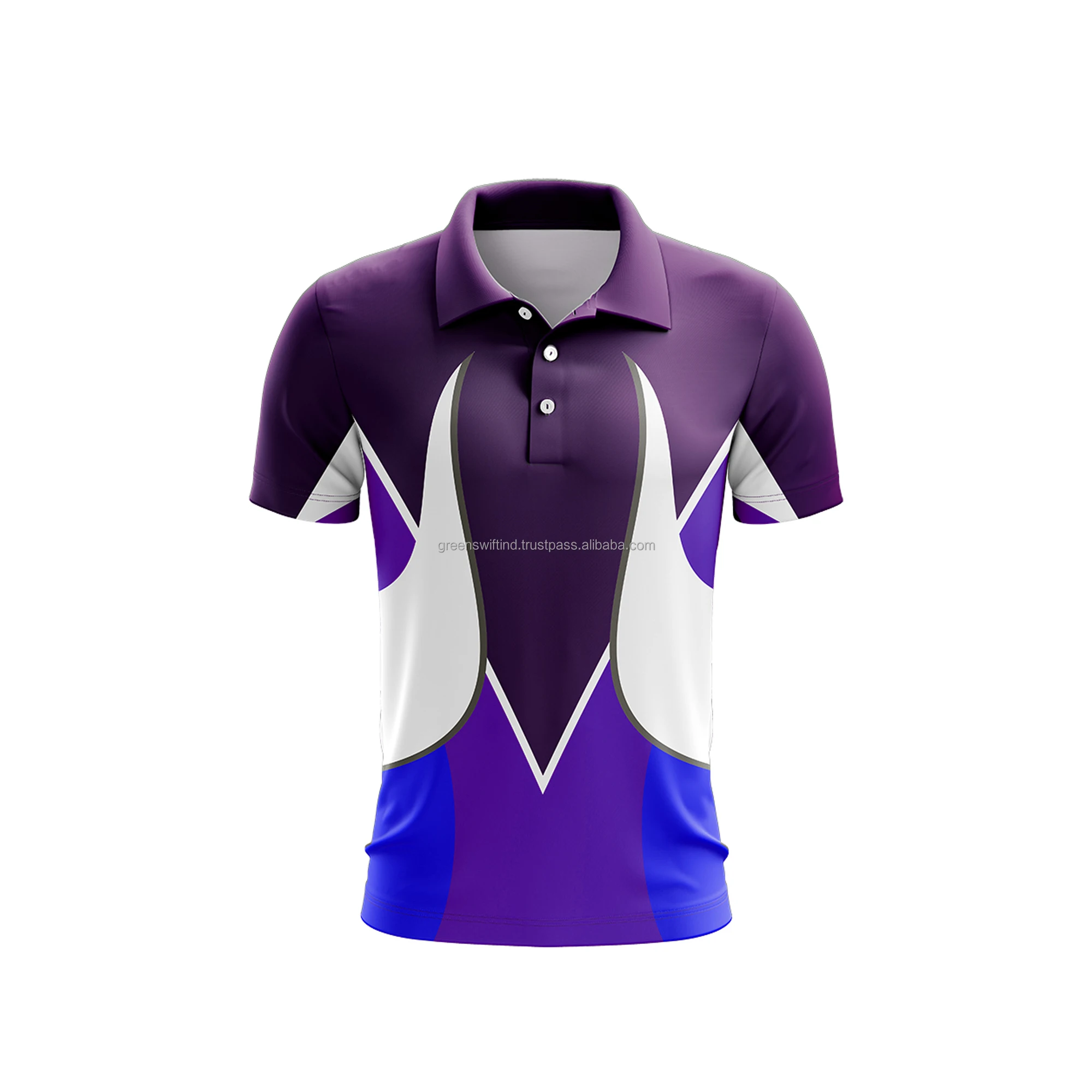 Purple Navy Tile Customized Cricket Team Jersey Design