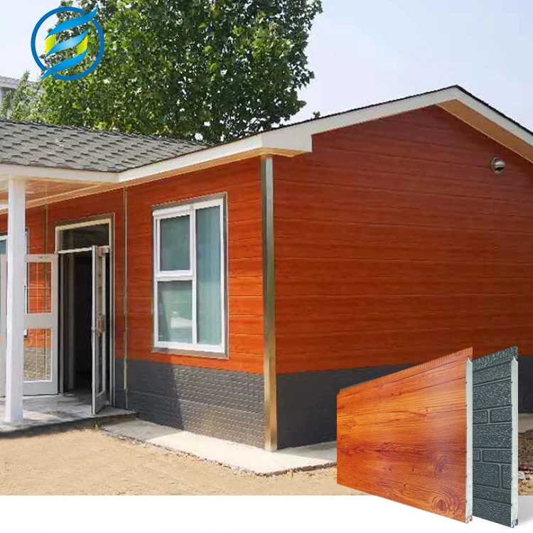 External Exterior Wall Cladding Metal Siding 16mm 20mm Decorative Prefab House Pu Sandwich 5957