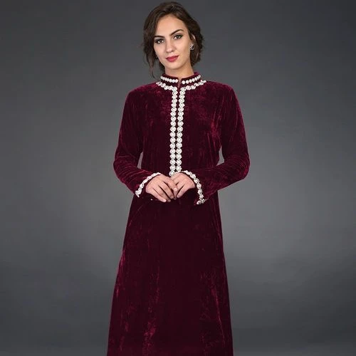 Long Velvet Kurti Salwar Suit Indian 