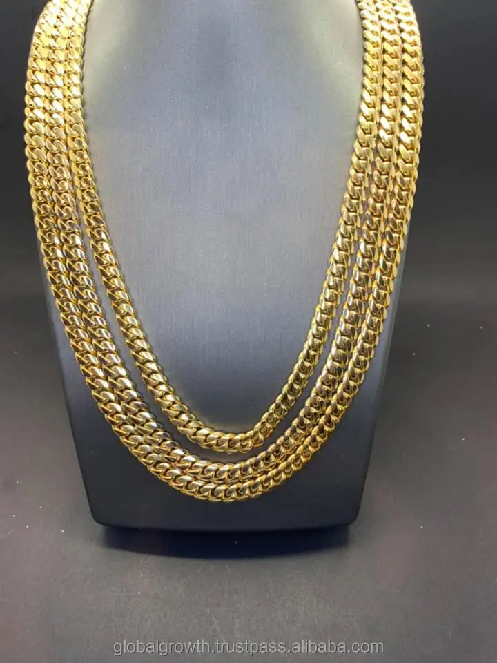 Solid Gold Chain Necklace Real Gold Chains 10k 14k Manufactured In ...