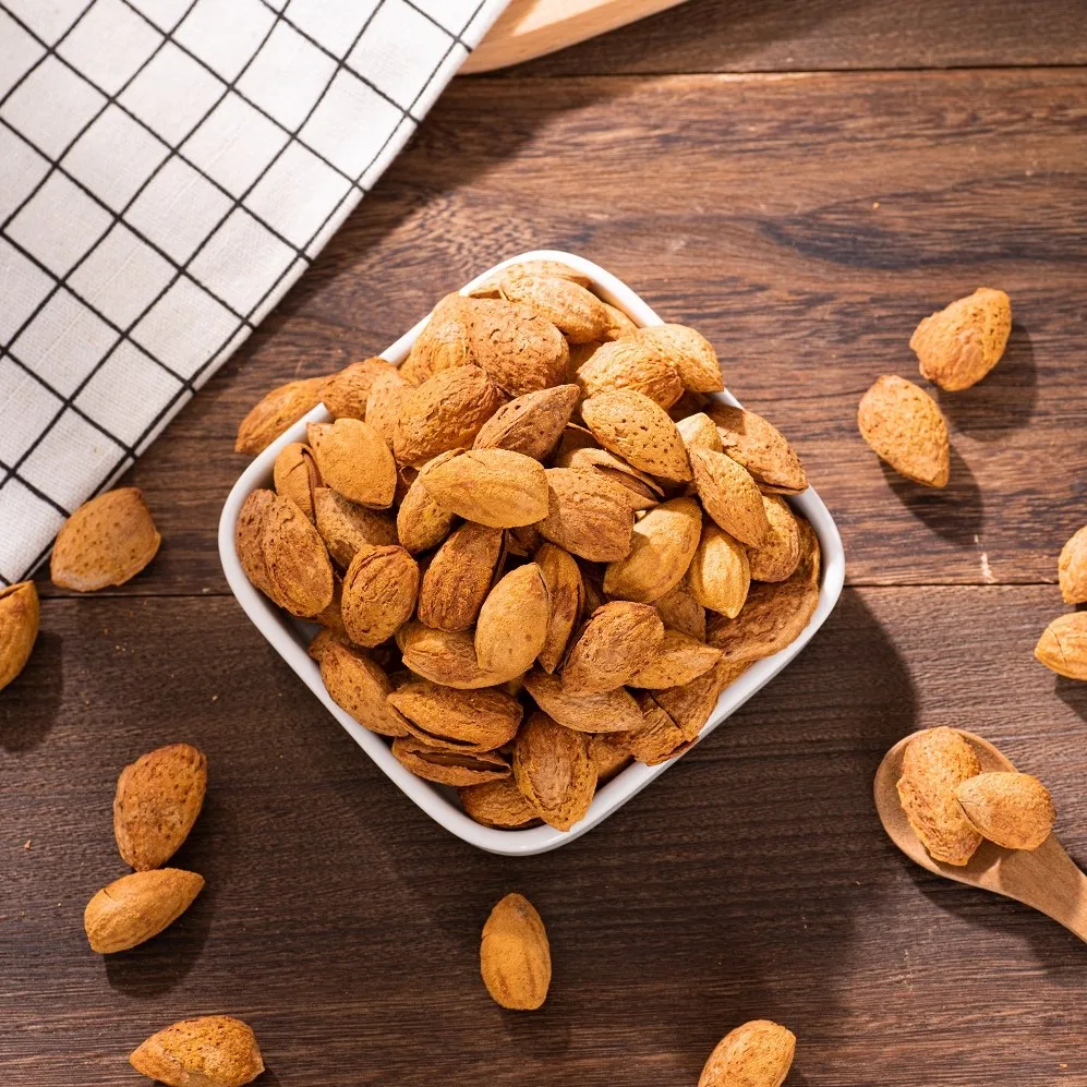 protein organic sweet almond nuts dry fruits