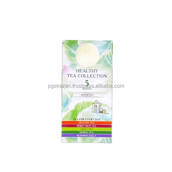 Best quality 100% natural tea "Healthy tea collection" 25 pcs teabags 5 flavors, product of Russia, herbal tea for sale