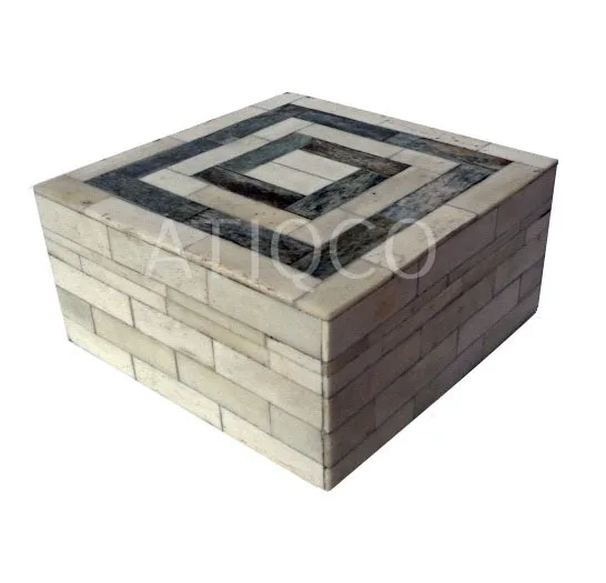 Hot Selling High Quality Smart Wooden Box Natural Bark Mango Wood With Lid Round Shape Lacquered Ethnic Design | Vintage Look