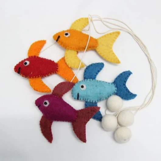 felt fish cat toy