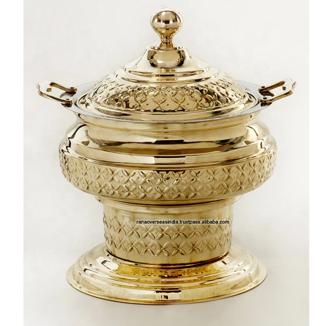 Classic Wholesale Handmade Round Chafing Dish Brass Chafers And Buffet