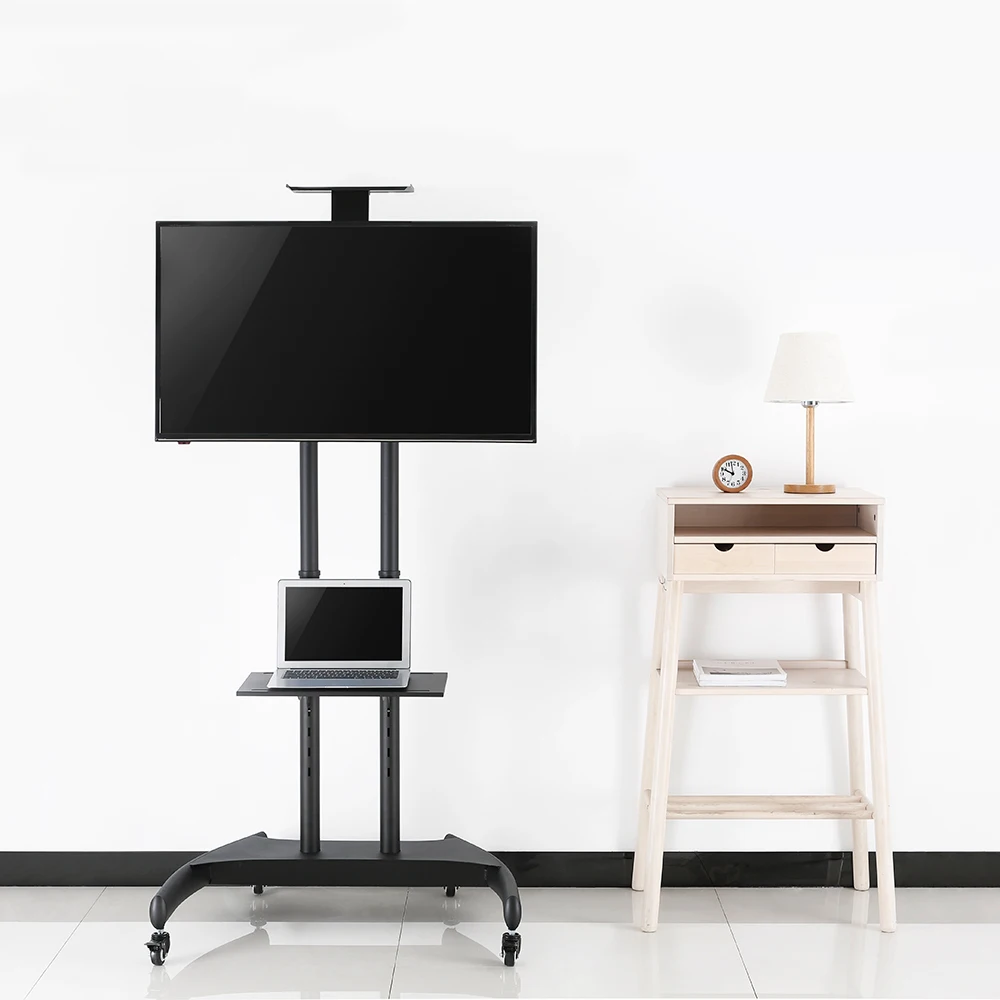 Поставка с завода тележка для телевизора из стали регулируемой высотой телевизоров плоским экраном 37-70