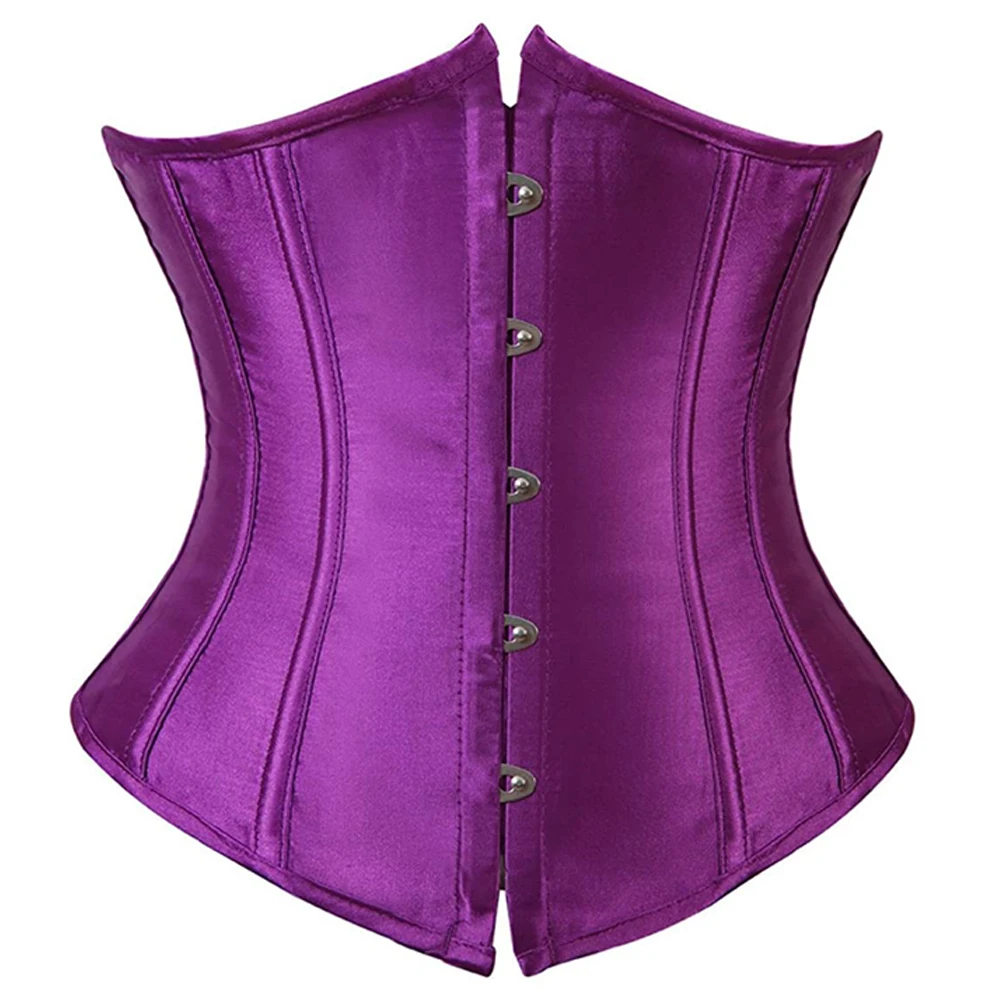 women satin underbust corset cuero de