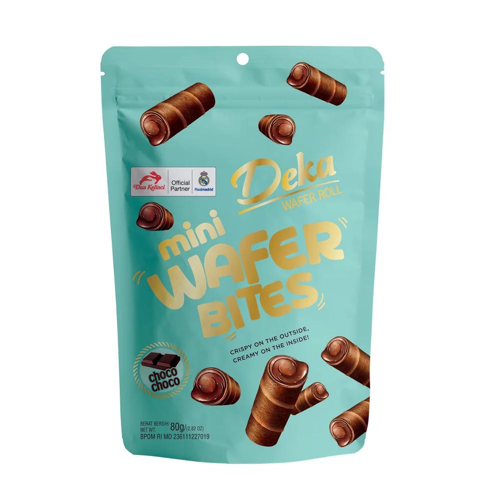 Dua Kelinci Deka Wafer Roll Mini Bites Pouch Bag Chocolate Flavor Snack Indonesia 80 Gr Buy Wafer Roll Mini Bites Wafer Roll Modern Wafer Roll Pouch Bag Product On Alibaba Com