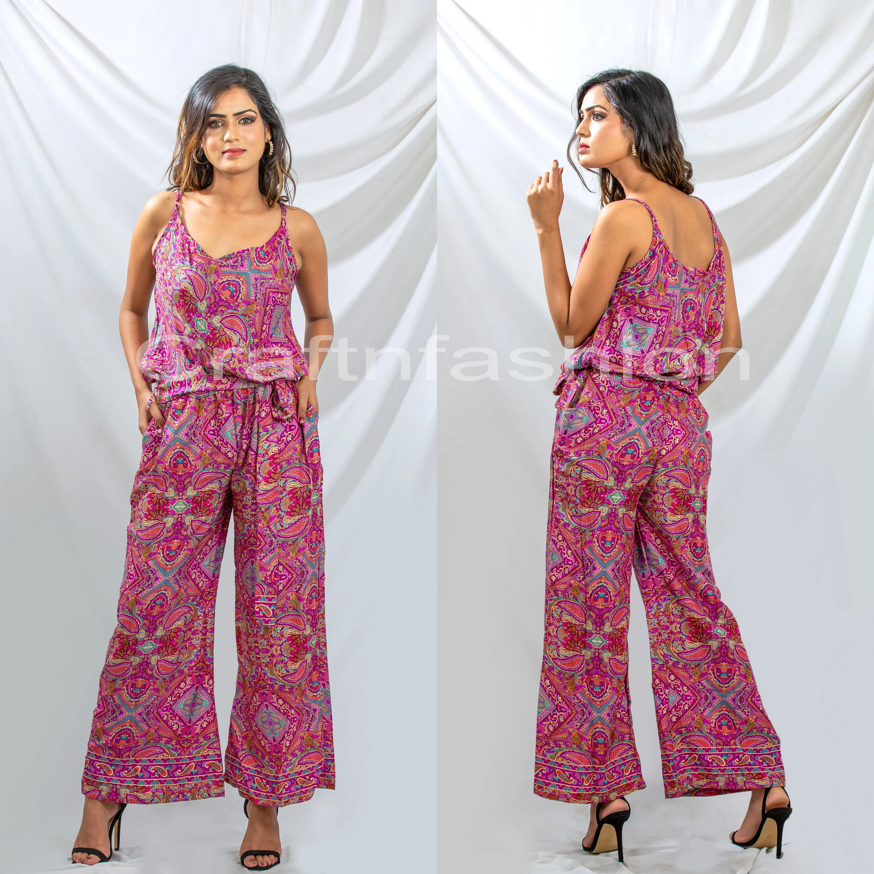 Bohemian Fashion Jumpsuit -silk Romper 