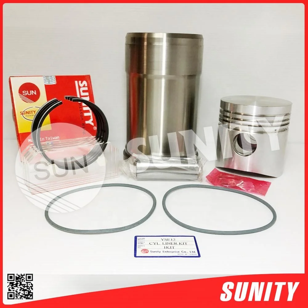 TAIWAN SUNITY Quality Assured YSE12 Piston Pin Clips Rings Liner with O-ring for yanmar Diesel Inboard