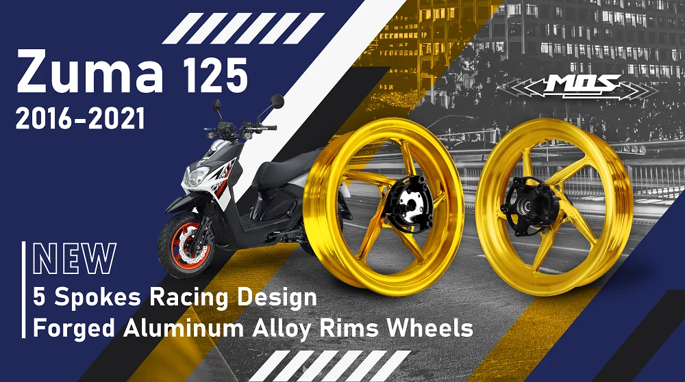 MOS кованые алюминиевый сплав мотоциклетные диски 12 дюймов для Yamaha Zuma 125 2016-2021 NON ABS