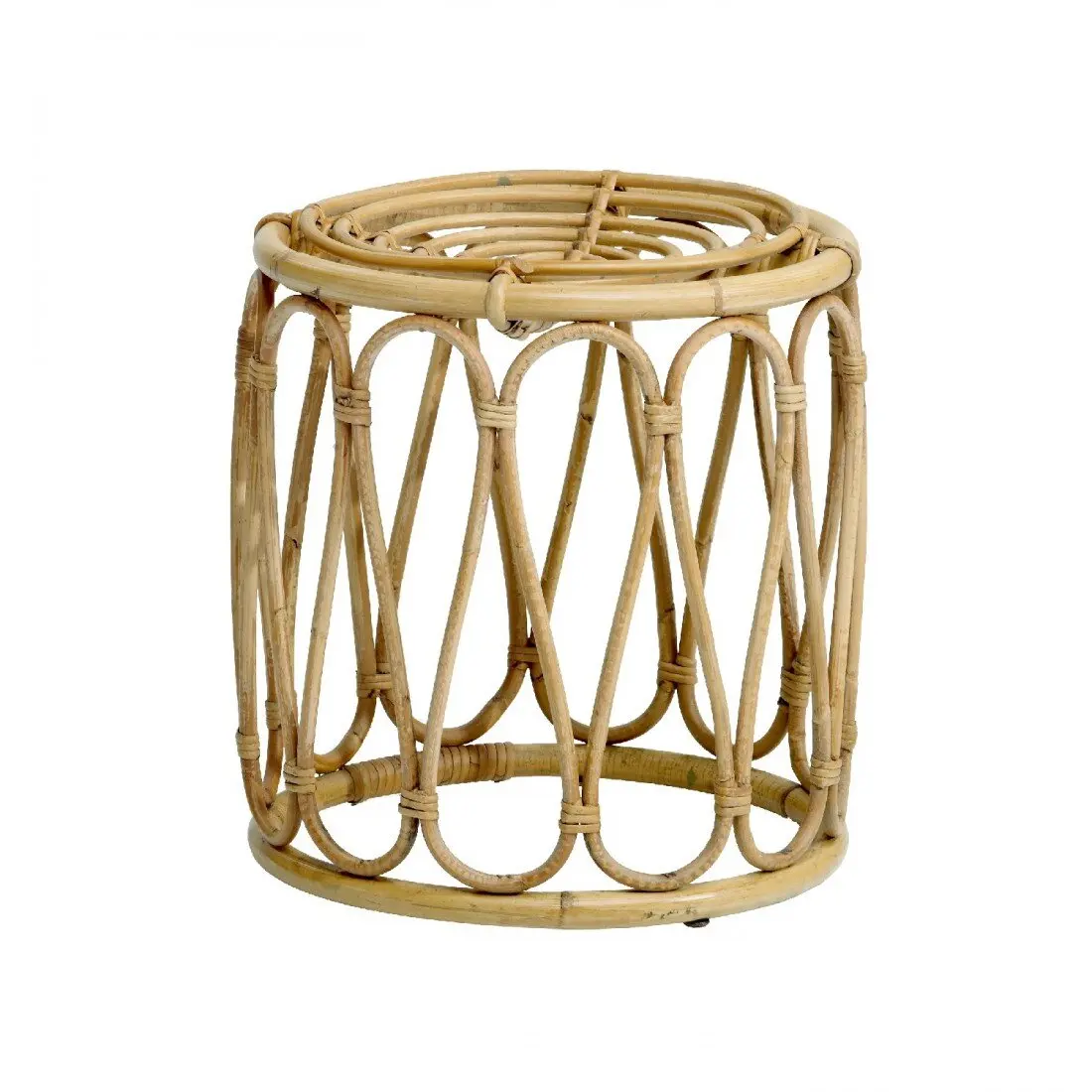 Удивительный круглый итальянский табурет из ротанга, садовый стол и стулья для взрослых, декоративный табурет из ротанга и отвалы, коричневый размер на заказ оптом